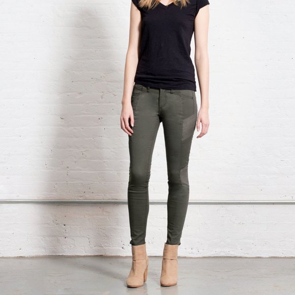 rag & bone Denim - Rag & Bone Halifax Skinny Legging Army Green 25